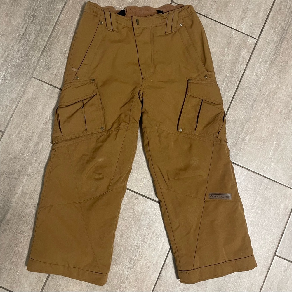 Obermeyer Ski Snowboard Pants Juniors Size 10 Brown Adjustable Belt
